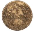 Монета 5 центов 1828 года Французские колонии (Французская Вест-Индия) (Артикул K11-115045)