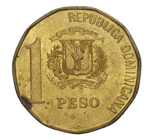 1 песо 1991 года Доминиканская республика — Фото №2