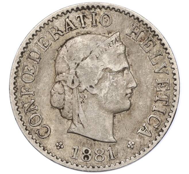 Монета 5 раппенов 1881 года Швейцария (Артикул K11-115099)