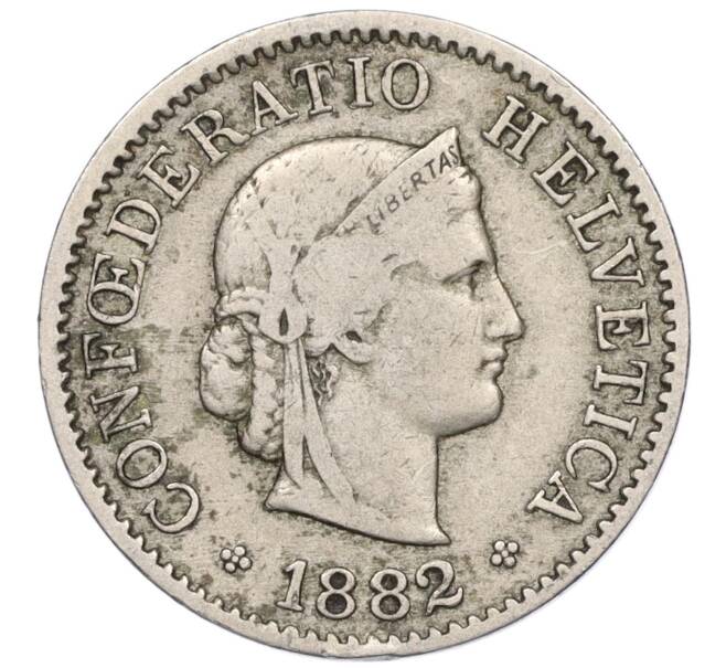 Монета 5 раппенов 1882 года Швейцария (Артикул: K11-115105) — Фото №1