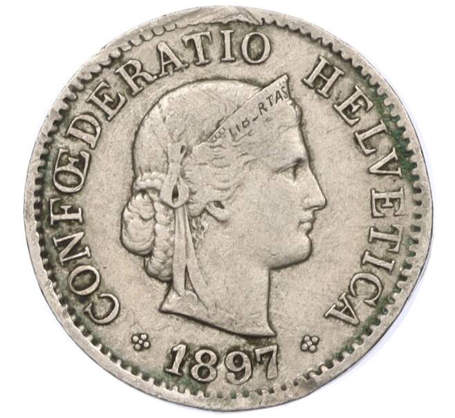 Монета 5 раппенов 1897 года Швейцария (Артикул K11-115118)