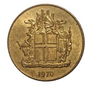 1 крона 1970 года Исландия — Фото №1