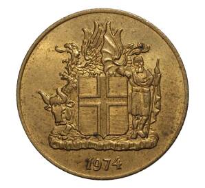 1 крона 1974 года Исландия — Фото №1