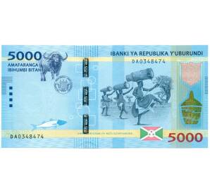 5000 франков 2015 года Бурунди