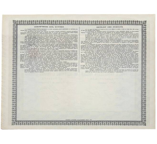 Акция на 250 рублей Русско-Бельгийского металлургического общества 1900 года (Артикул: K11-115307) — Фото №2