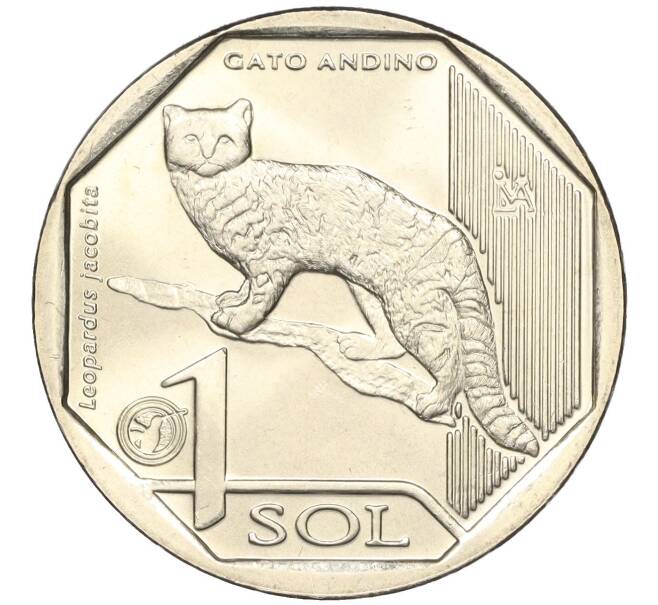 Монета 1 соль 2019 года Перу «Фауна Перу — Андская кошка» (Артикул K11-115607)
