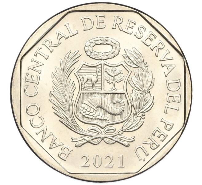 Монета 1 соль 2021 года Перу «200 лет Независимости — Иполито Унануэ» (Артикул K11-115628)