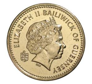 1 фунт 2001 года Гернси — Фото №2