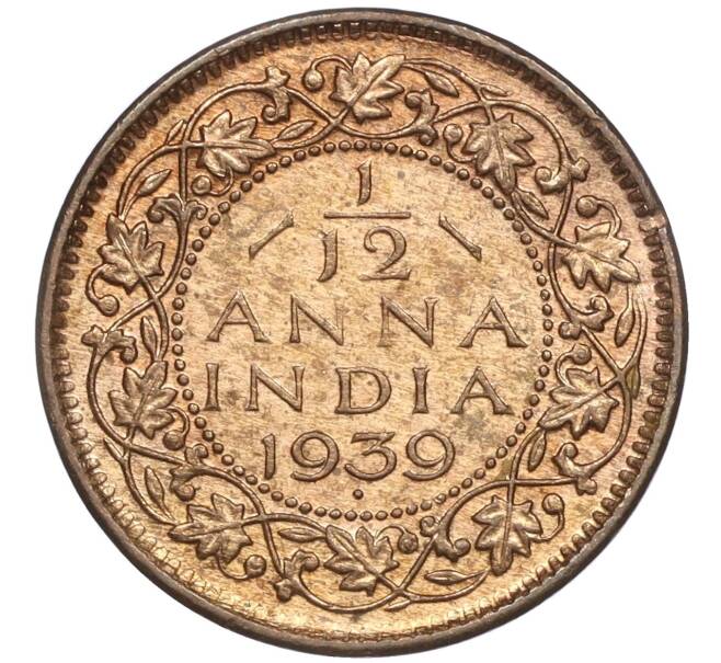 Монета 1/12 анна 1939 года Британская Индия (Артикул K1-5058)