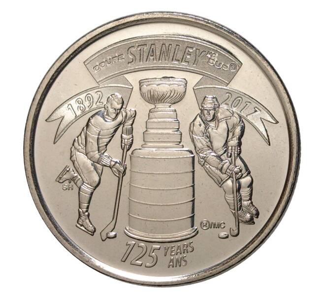 Монета 25 центов 2017 года Канада — 125 лет Кубку Стенли (Артикул M2-5566)