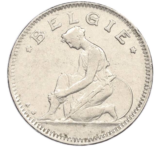 Монета 50 сантимов 1928 года Бельгия — Надпись на голландском (BELGIE) (Артикул K1-5075)