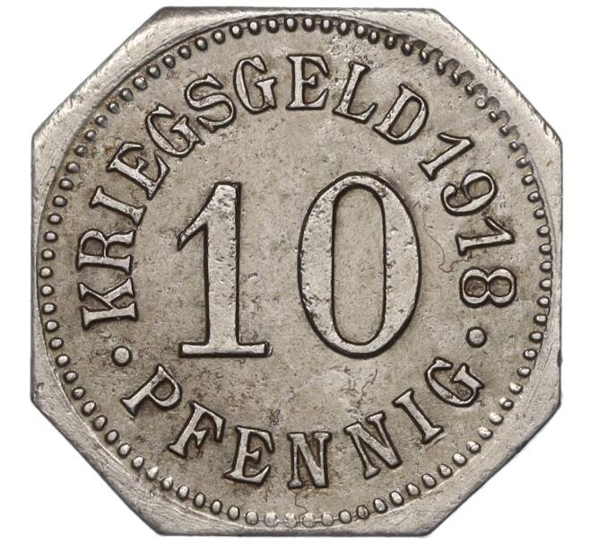 Монета 10 пфеннигов 1918 года Германия — город Зигмаринген (Нотгельд) (Артикул K11-115693)