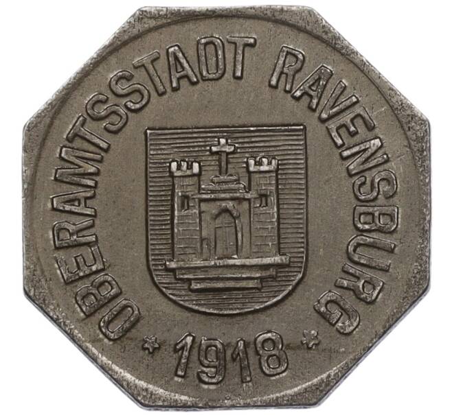 Монета 10 пфеннигов 1918 года Германия — город Равенсбург (Нотгельд) (Артикул K11-115706)