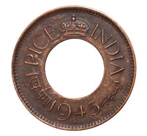 1 пайс 1945 года L — Британская Индия — Фото №1