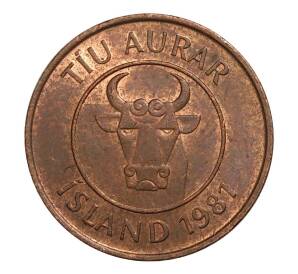 10 эйре 1981 года Исландия — Фото №1