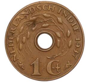 1 цент 1937 года Голландская Ост-Индия — Фото №1