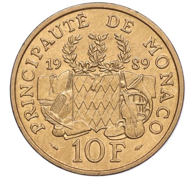 Монета 10 франков 1989 года Монако «25 лет со дня смерти Принца Пьера» (Артикул K11-116509)