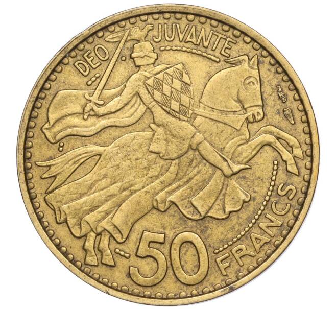 Монета 50 франков 1950 года Монако (Артикул K11-116519)