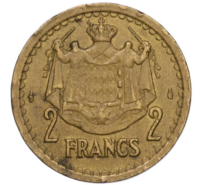 Монета 2 франка 1945 года Монако (Артикул K11-116526)