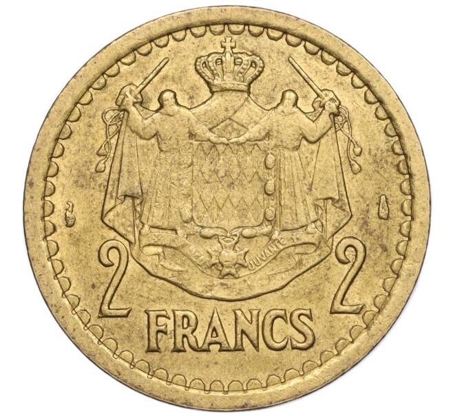 Монета 2 франка 1945 года Монако (Артикул K11-116530)