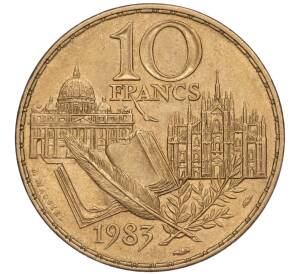 10 франков 1983 года Франция «200 лет со дня рождения Стендаля»