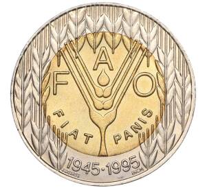 100 эскудо 1995 года Португалия «50 лет продовольственной программе ФАО»
