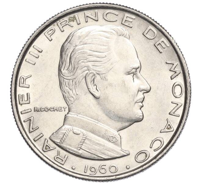 Монета 1 франк 1960 года Монако (Артикул K11-116769)