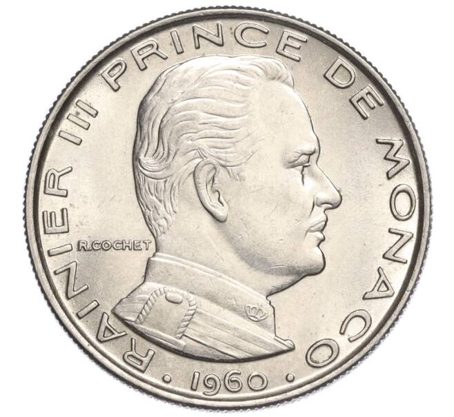 Монета 1 франк 1960 года Монако (Артикул K11-116770)