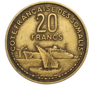 20 франков 1952 года Французское Сомали
