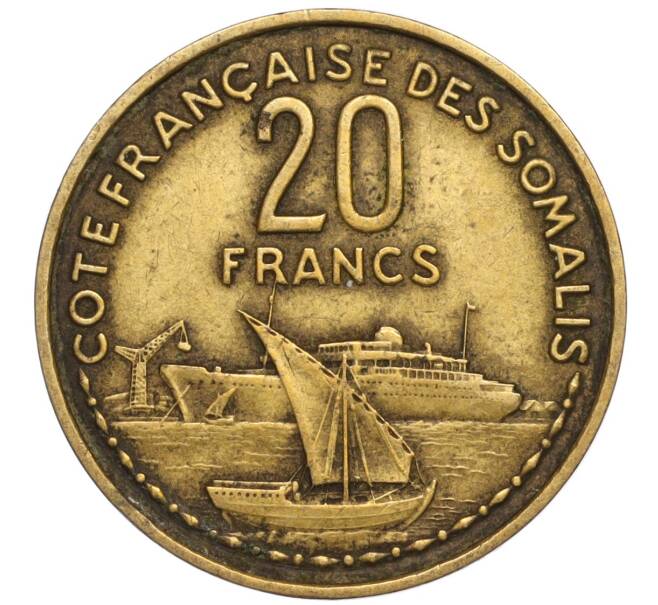 Монета 20 франков 1952 года Французское Сомали (Артикул K11-116883)