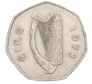 50 пенсов 1978 года Ирландия — Фото №2