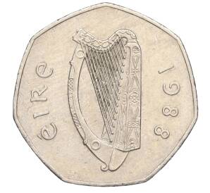 50 пенсов 1988 года Ирландия — Фото №2