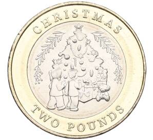 2 фунта 2023 года Гибралтар «Рождество» — Фото №1