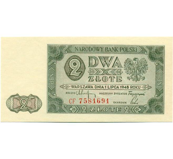 Банкнота 2 злотых 1948 года Польша (Артикул K11-117074)