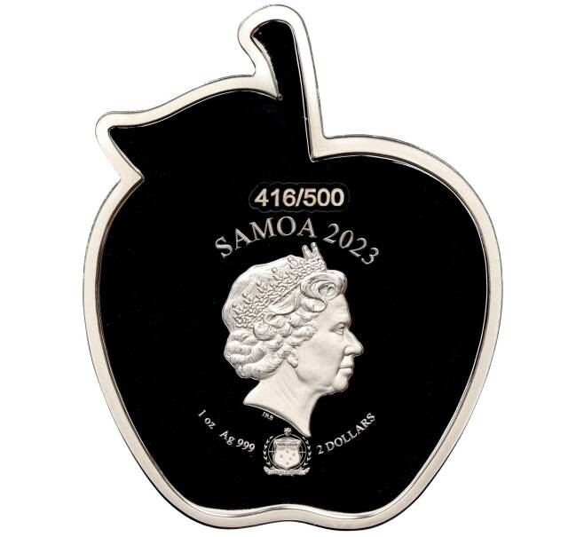 Монета 2 доллара 2023 года Самоа «Милые фруктики — Яблоко» (Артикул M2-71343)