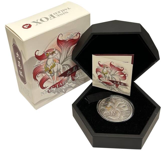 Монета 2 доллара 2024 года Самоа «Азиатские мифические существа — Девятихвостая лиса» (Артикул: M2-71344)