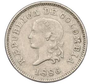 5 сентаво 1886 года Колумбия