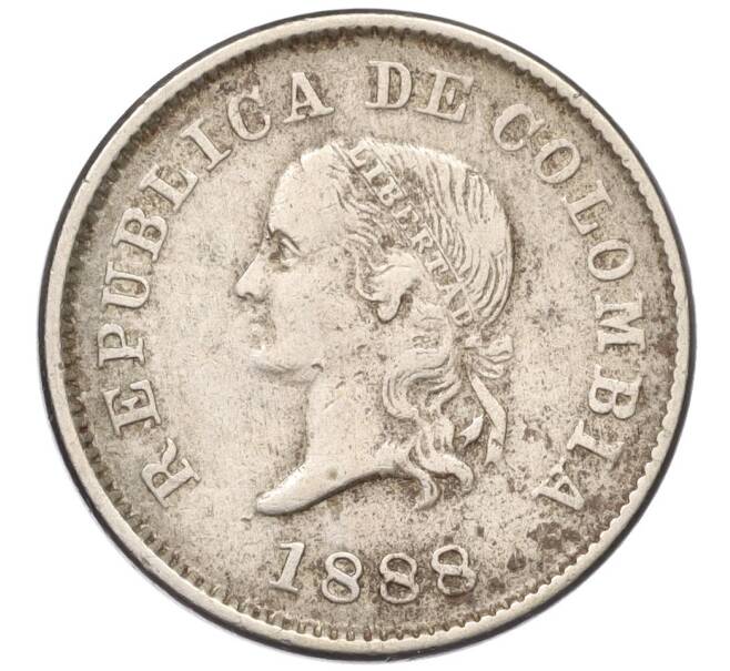 Монета 5 сентаво 1888 года Колумбия (Артикул K11-117266)