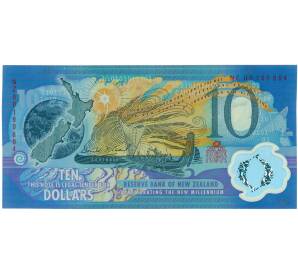 10 долларов 2000 года Новая Зеландия «Миллениум» (Красный серийный номер)