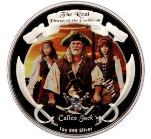 2 доллара 2011 года Ниуэ «Пираты Карибского моря — Джек Рэкхем»