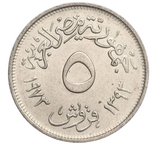 Монета 5 пиастров 1973 года Египет «Каирский базар» (Артикул M2-71452)