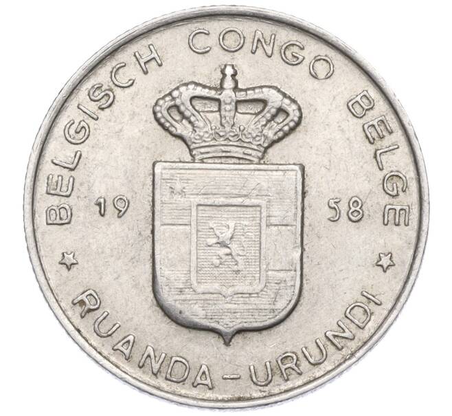 Монета 1 франк 1958 года Руанда-Урунди (Артикул K11-117359)
