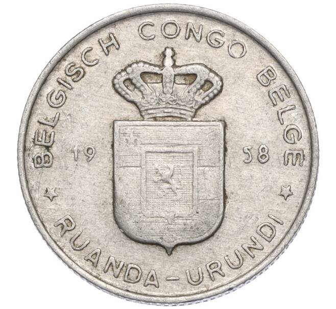 Монета 1 франк 1958 года Руанда-Урунди (Артикул K11-117361)