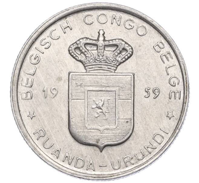 Монета 1 франк 1959 года Руанда-Урунди (Артикул K11-117363)