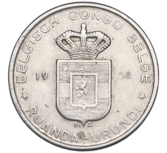 Монета 5 франков 1958 года Руанда-Урунди (Артикул K11-117378)