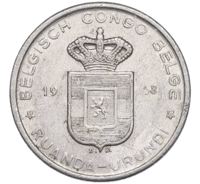 Монета 5 франков 1958 года Руанда-Урунди (Артикул K11-117379)
