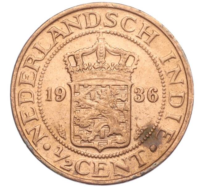 Монета 1/2 цента 1936 года Голландская Ост-Индия (Артикул K11-117410)