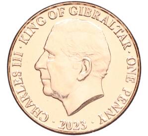 1 пенни 2023 года Гибралтар — Фото №1