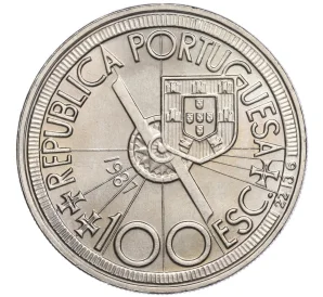 100 эскудо 1987 года Португалия «Золотой век открытий — Диогу Кан»