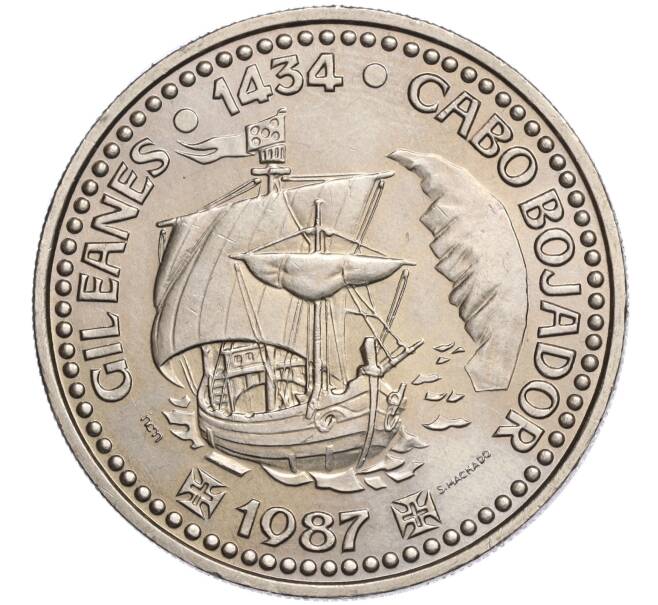 Монета 100 эскудо 1987 года Португалия «Золотой век открытий — Жил Эанеш» (Артикул M2-71691)